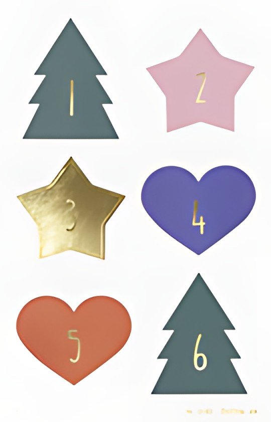 folia Stickers pour calendrier de l'Avent "JOLLY MIX"
