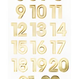 folia Stickers pour calendrier de l'Avent "NUMBERS GOLD"