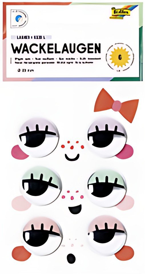 folia Oeil vacillant LASHES, taille: L, autocollant