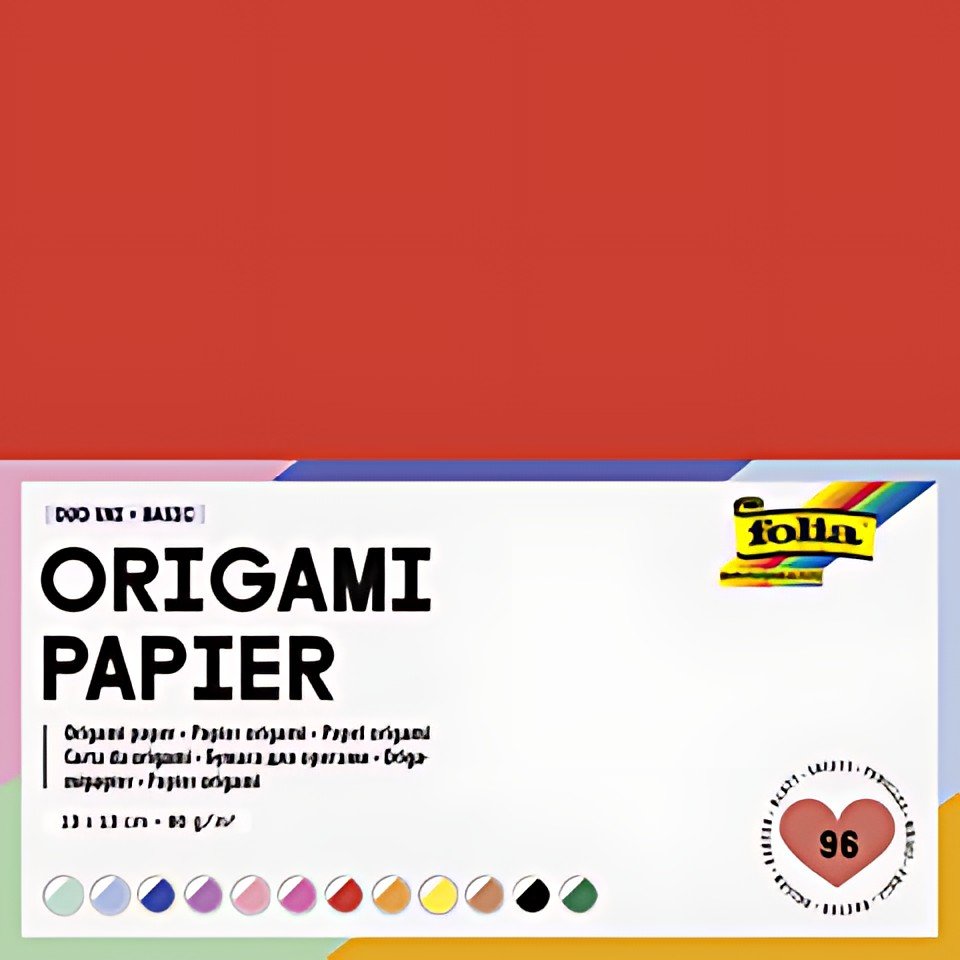 folia Feuille de papier origami Duo Uni, 80 g/m2, 130x130 mm