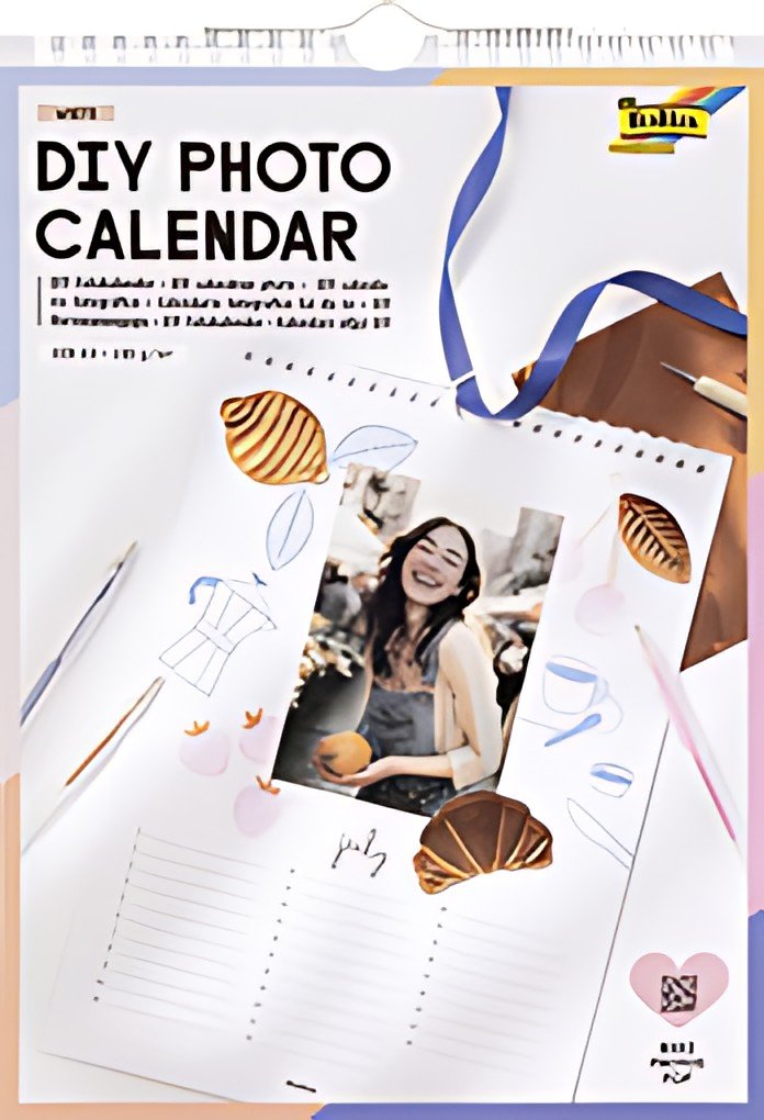 Calendrier mural créatif folia, DIN A4, blanc