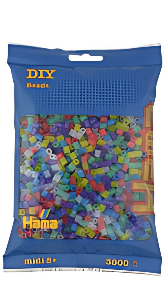Hama Perles à repasser midi "mix paillettes", dans un sachet