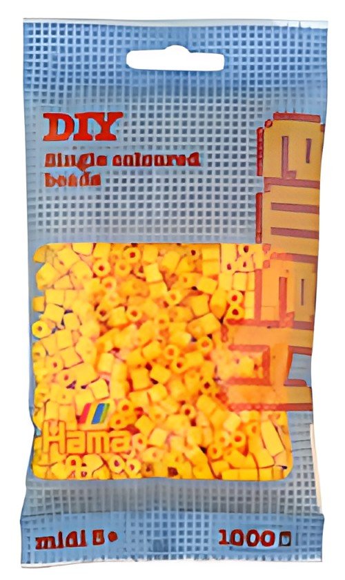 Hama Perles à repasser midi, dans un sachet, jaune