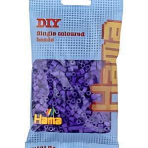 Hama Perles à repasser midi, dans un sachet, violet
