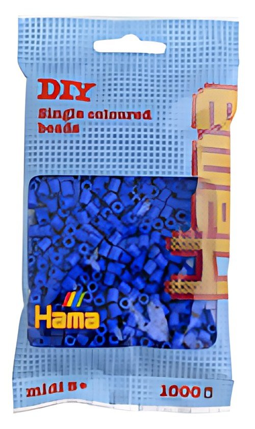 Hama Perles à repasser midi, dans un sachet, bleu