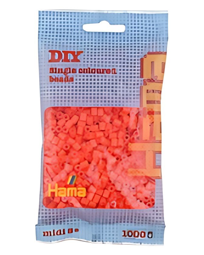 Hama Perles à repasser midi, dans un sachet, orange