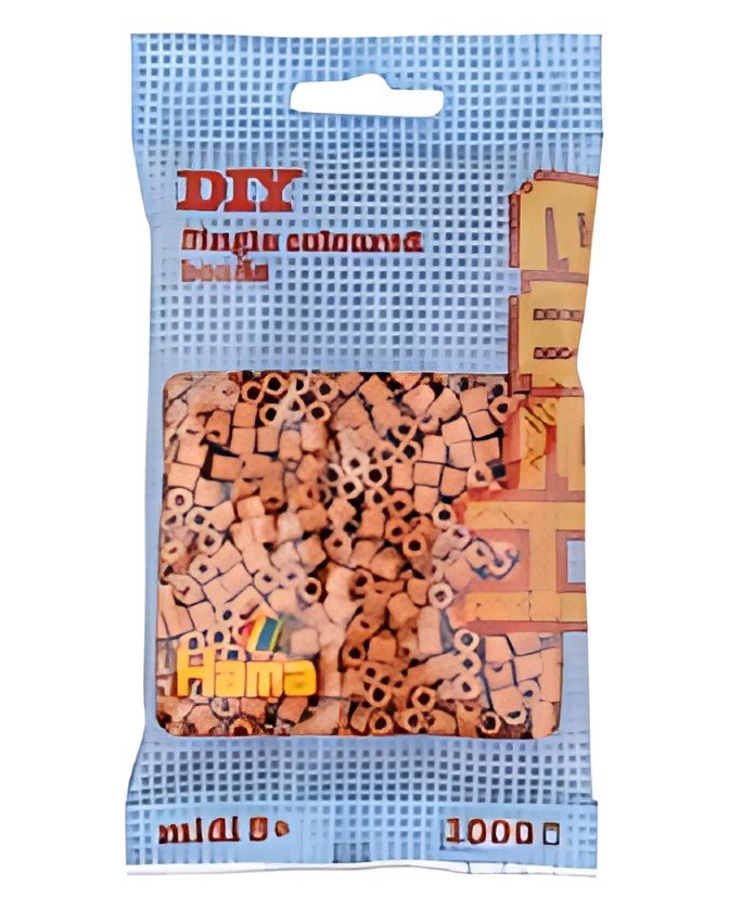 Hama Perles à repasser midi, dans un sachet, marron clair