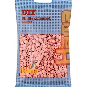 Hama Perles à repasser midi, dans un sachet, rose clair