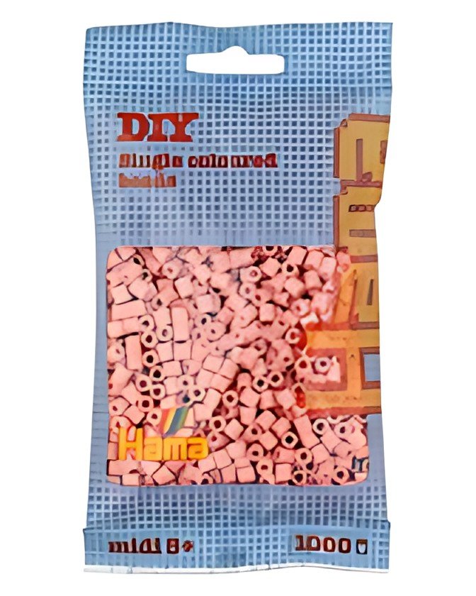 Hama Perles à repasser midi, dans un sachet, rose clair