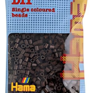 Hama Perles à repasser midi, sachet, marron ours en peluche