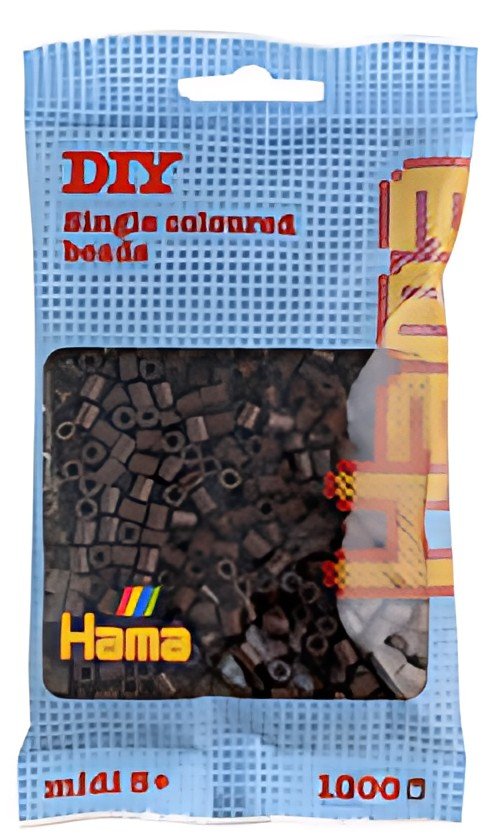 Hama Perles à repasser midi, sachet, marron ours en peluche