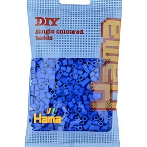 Hama Perles à repasser midi, dans un sachet, bleu clair