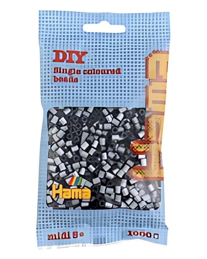 Hama Perles à repasser midi, dans un sachet, argent