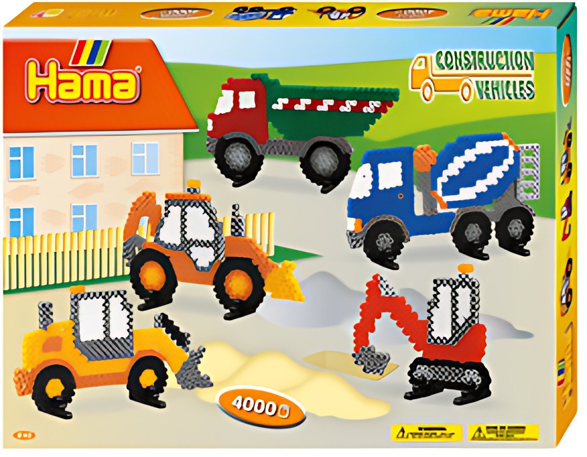 Hama Perles à repasser midi "engins de chantier", coffret