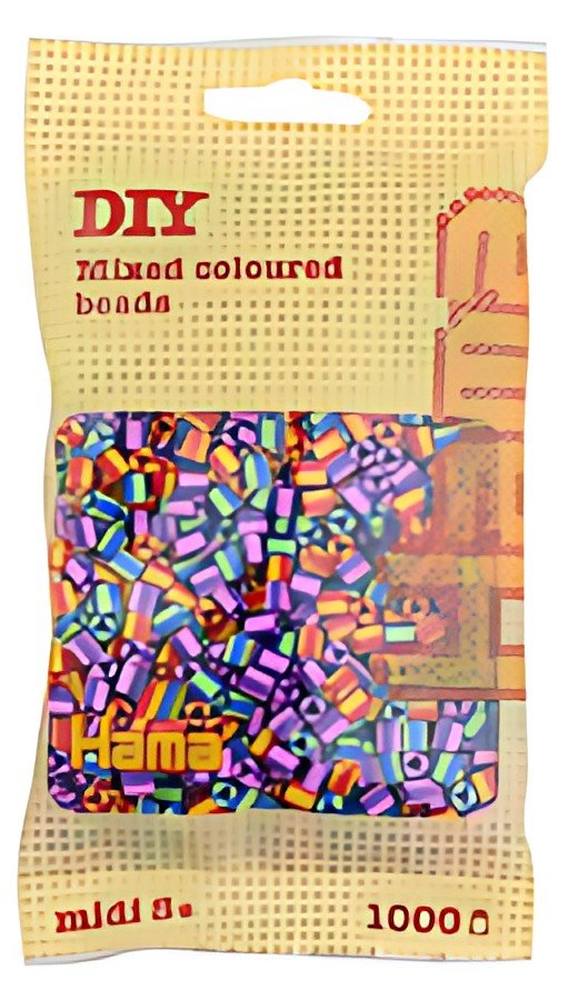 Hama Perles à repasser midi "perles à rayures Mix 92", dans