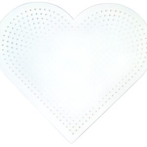 Hama Plaque pour perles midi "Grand coeur", blanc