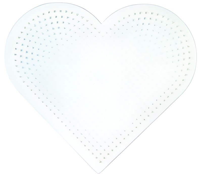 Hama Plaque pour perles midi "Grand coeur", blanc