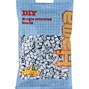 Hama Perles à repasser midi, dans un sachet, gris clair