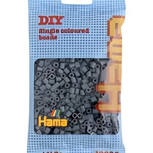 Hama Perles à repasser midi, dans un sachet, gris foncé