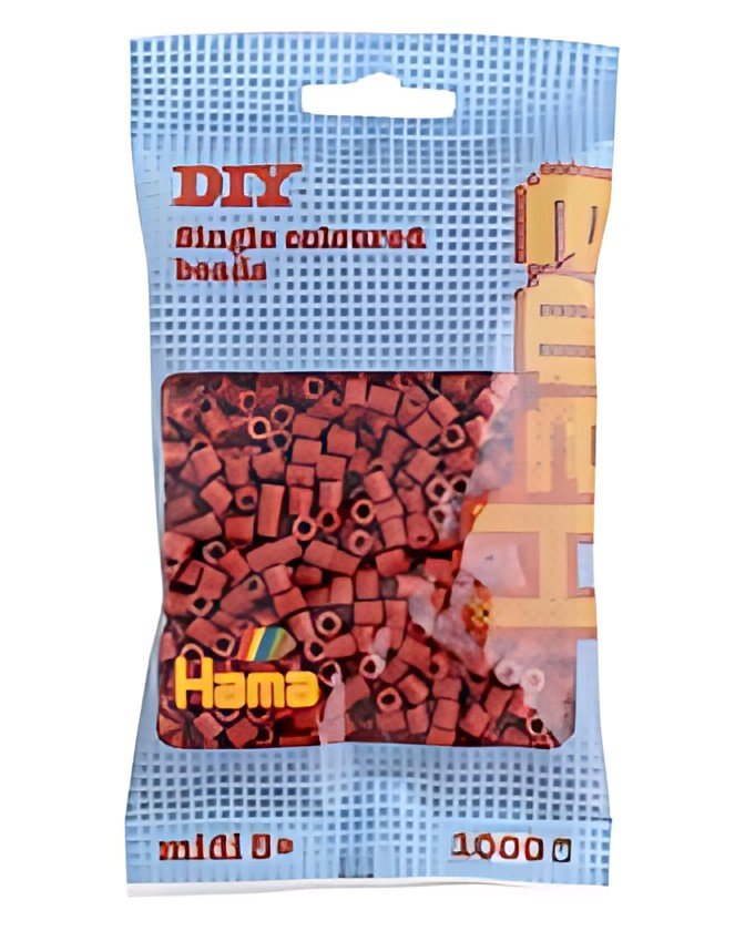 Hama Perles à repasser midi, dans un sachet, auburn