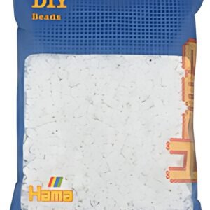 Hama Perles à repasser midi, sachet, 3000 pièces, blanc