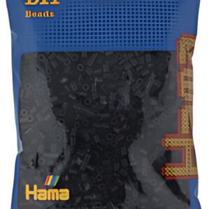 Hama Perles à repasser midi, sachet, 3000 pièces, noir