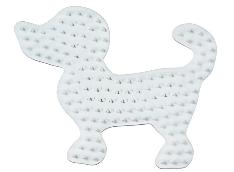 Hama Plaque pour perles midi "Petit chien", blanc