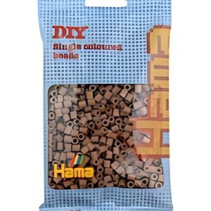 Hama Perles à repasser midi, dans un sachet, nougat