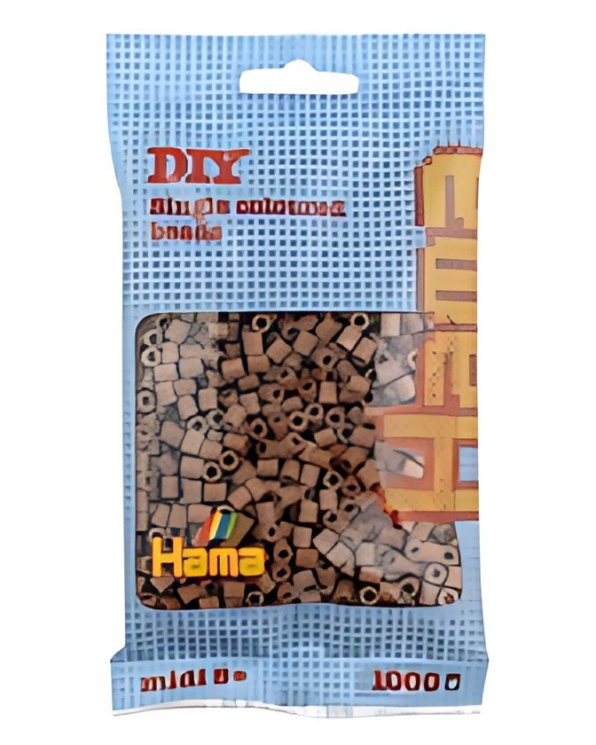 Hama Perles à repasser midi, dans un sachet, nougat