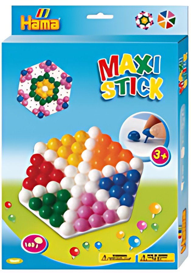 Hama Maxi Stick perles à piquer "Hexagone", coffret cadeau