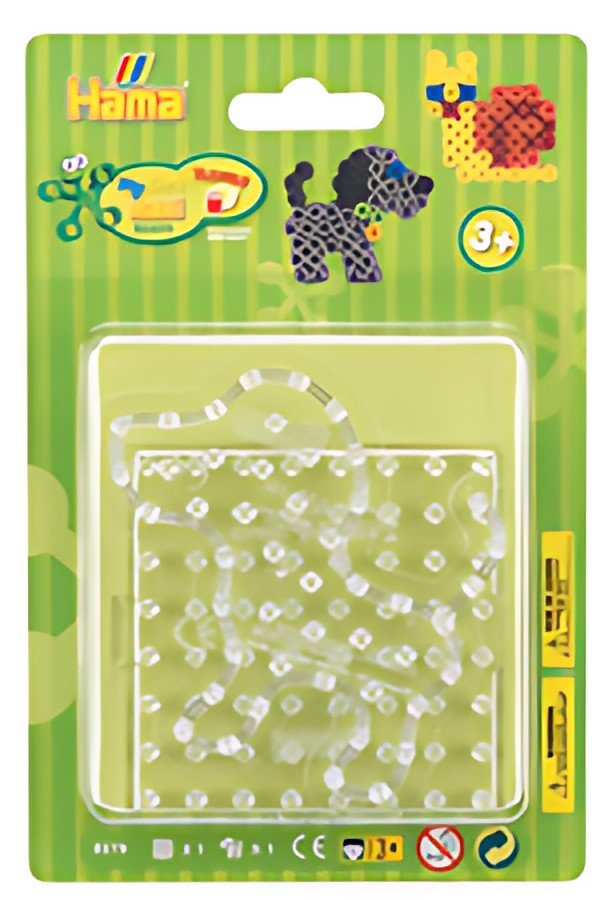 Hama Plaque pour perles "Carré, chien", sous blister