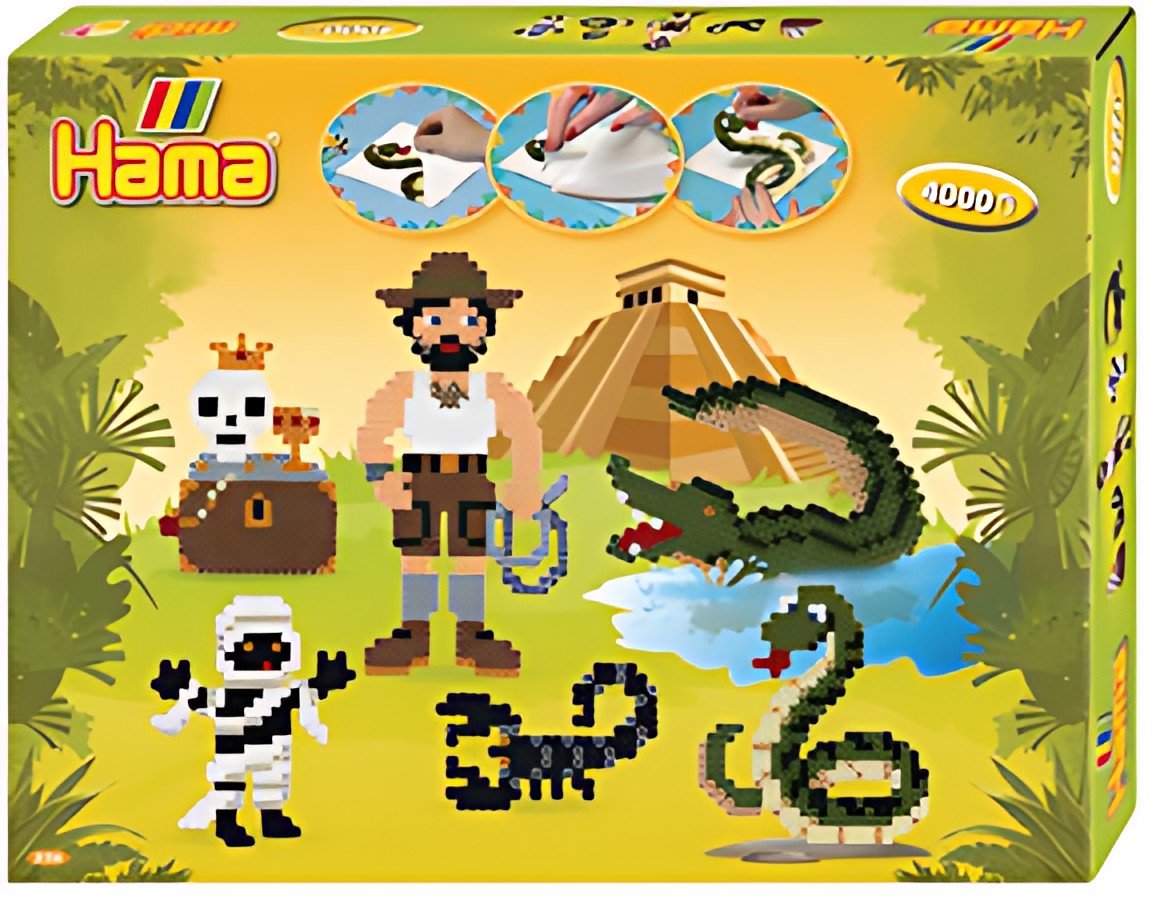 hama Perles à repasser midi "Aventure", coffret cadeau