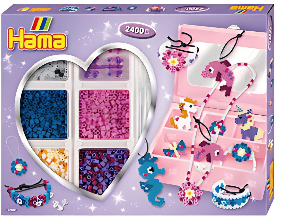 hama Perles à repasser midi "Boîte créative", coffret cadeau