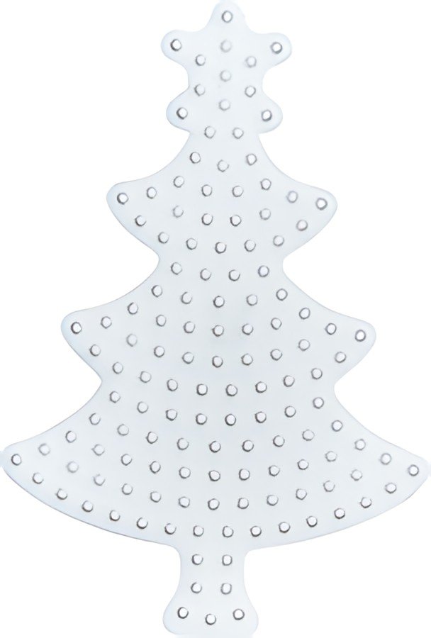 Hama Plaque pour perles midi "Sapin de Noël", blanc