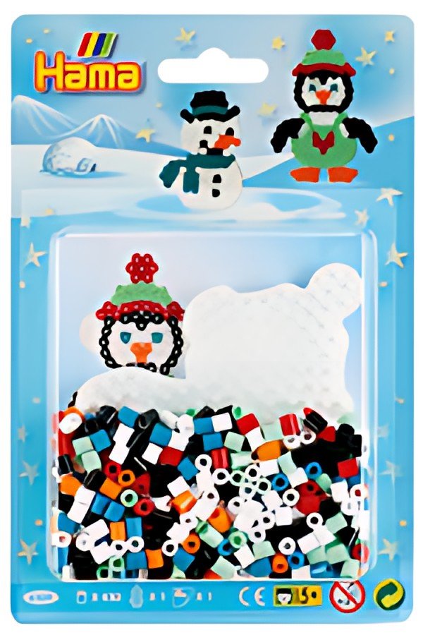 HAMA Perles à repasser midi "Pingouin", sous blister
