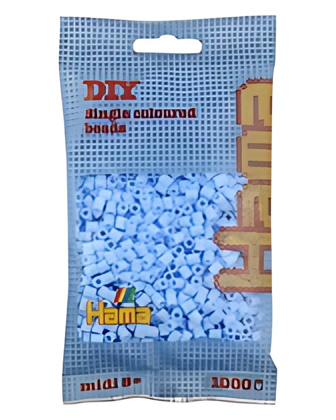 Hama Perles à repasser midi, sachet, bleu glacé pastel
