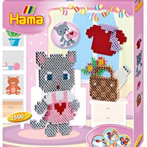 Hama Perles à repasser midi "Chat habillé", boîte cadeau