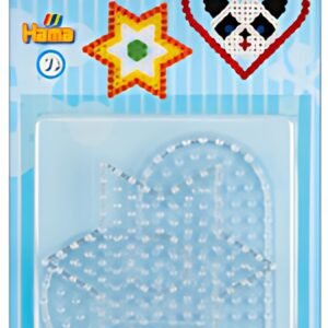 Hama Plaques pour perles à repasser "Coeur, étoile", blister