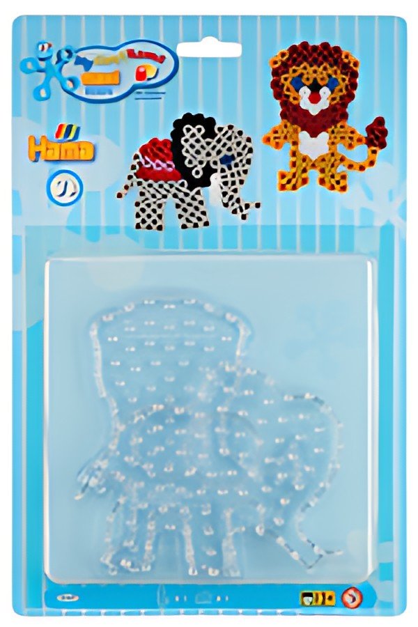 Hama Plaques pour perles à repasser "Lion, petit éléphant"
