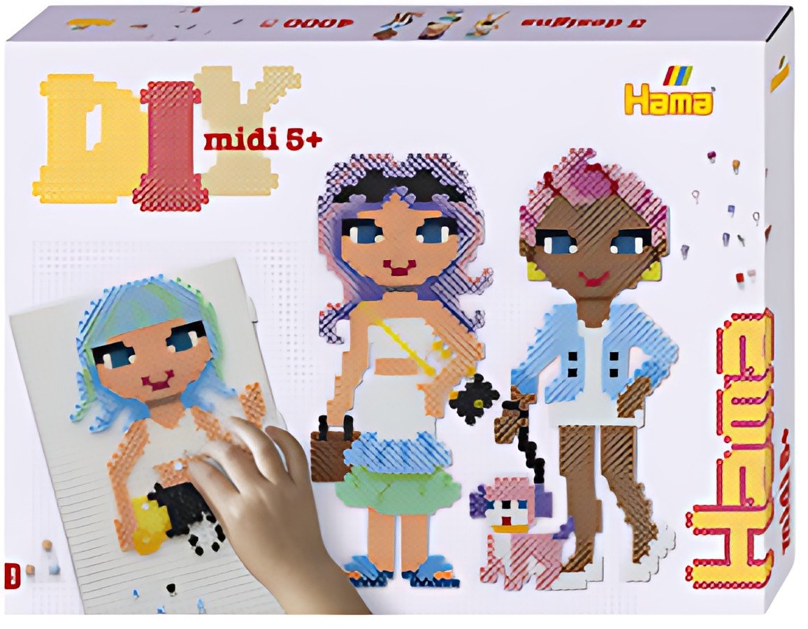 Hama Perles à repasser midi "Fashion Girls", coffret cadeau