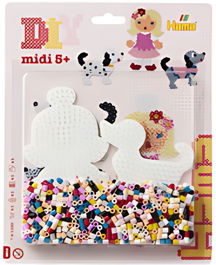 Hama Perles à repasser midi "Petit chien/poupée", en blister