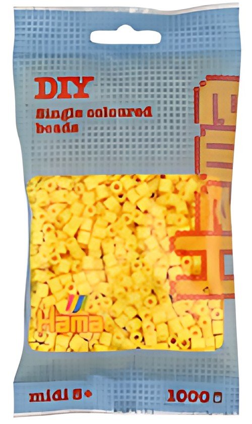 Hama Perles à repasser midi, sachet, jaune pâle