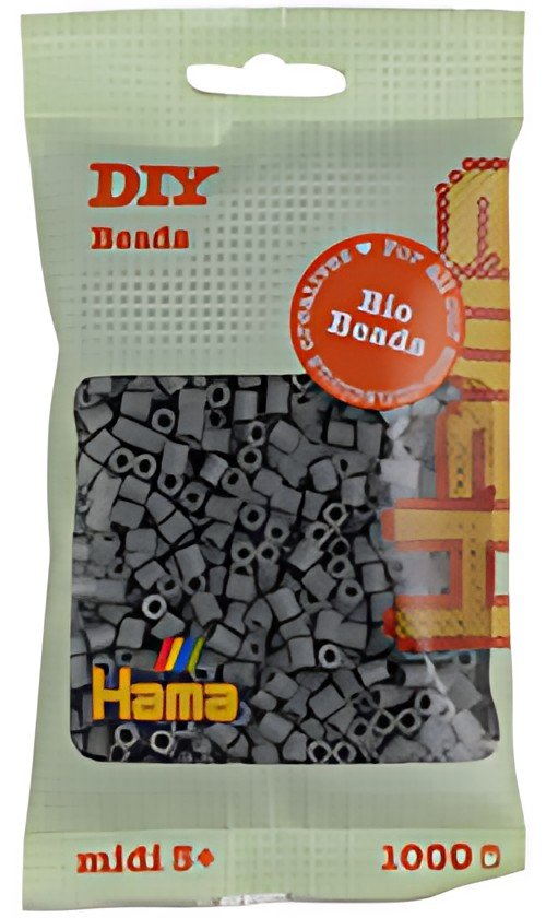 Hama Perles à repasser Bio midi, sachet, gris