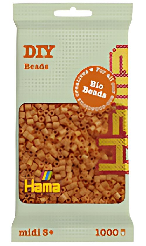 Hama Perles à repasser Bio midi, sachet, abricot clair