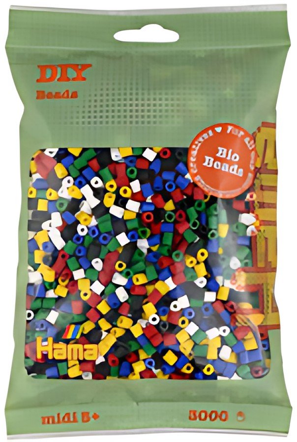 Hama Perles à repasser Bio midi, sachet, "mix 6 couleurs"