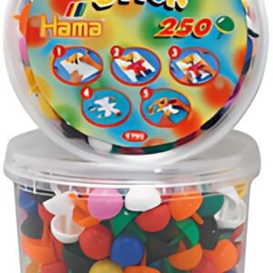 Hama Maxi Stick Perles à piquer, dans un pot, 250 pièces