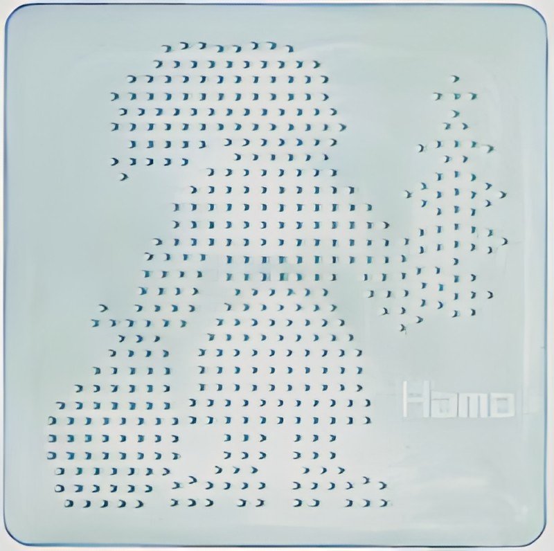 Hama Plaque pour perles midi "Père Noël", blanc