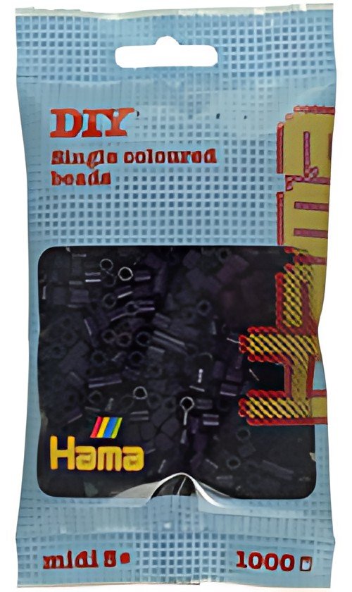 Hama Perles à repasser midi, dans un sachet, aubergine