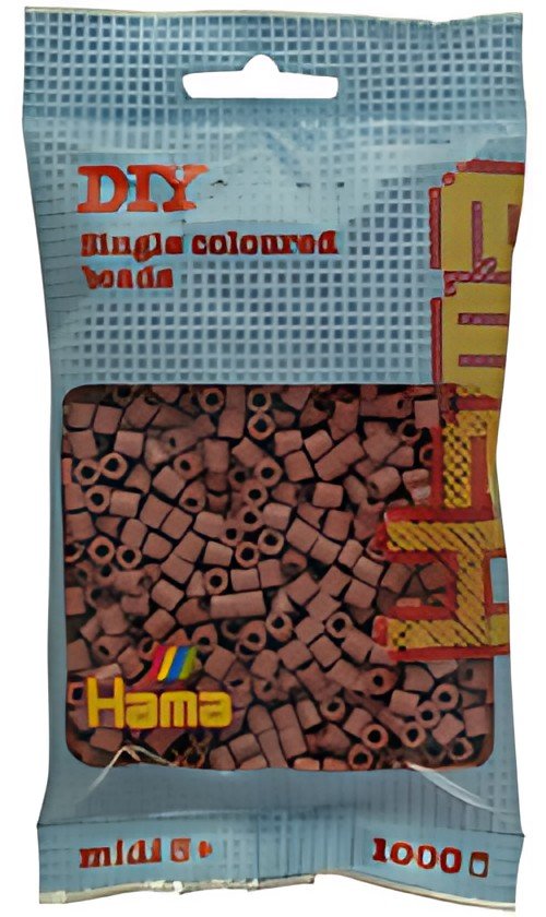 Hama Perles à repasser midi, dans un sachet, bois de rose