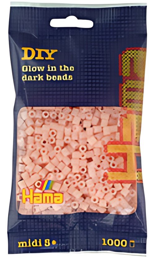 Hama Perles à repasser midi, dans un sachet, rouge vif